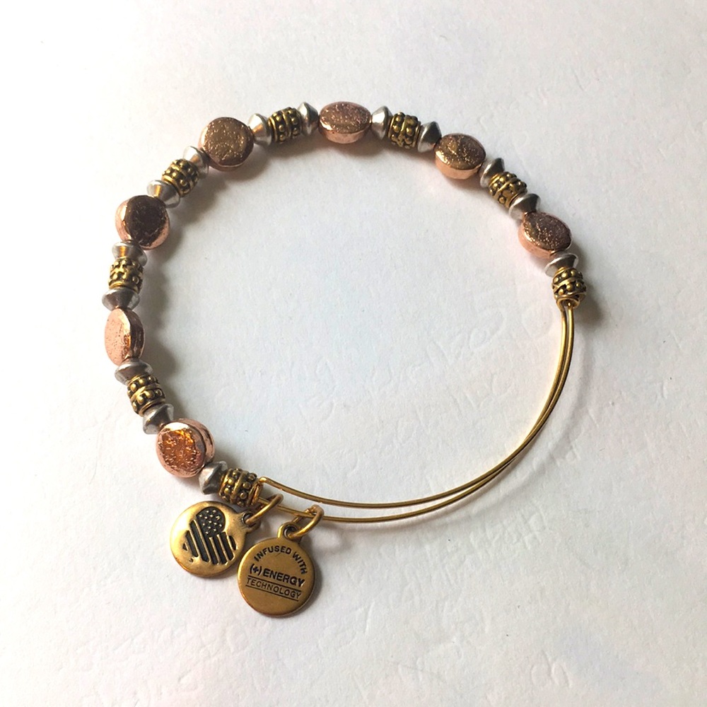 Alex and Ani tricolor beaded bracelet